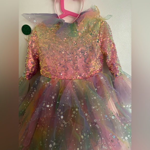 Girl unicorn dress with wings - Picture 5 of 6